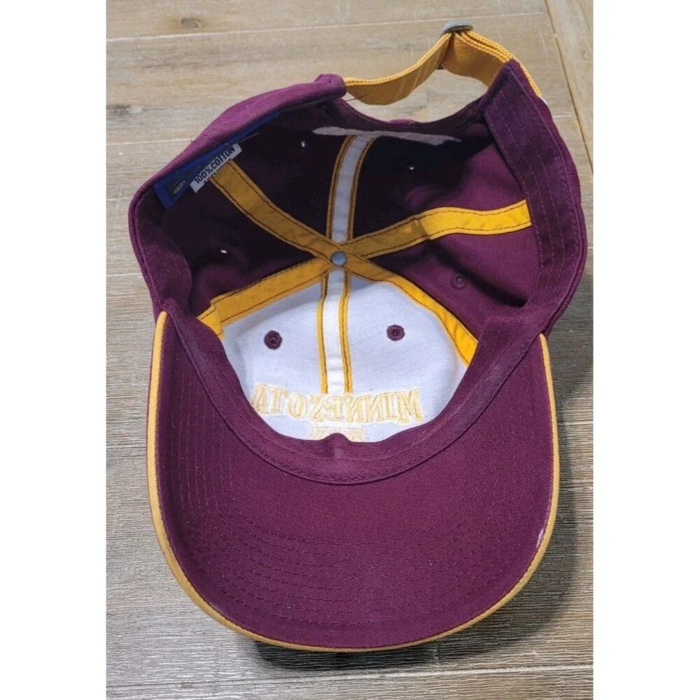 Minnesota Golden Gophers Hat Cap Strap Back Maroon University Adjustable